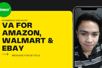 be your amazon, walmart, and ebay virtual assistant