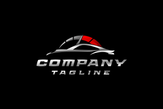 put your brand name in my free royalty sports car logo