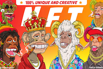 draw and generate creative nft 1k 5k 10k art illustrations