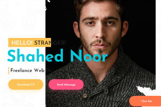 design a portfolio or about me page for your website