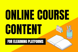 create online course content for elearning platforms