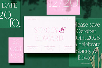 design chic minimal wedding invites