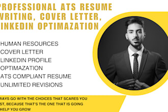write, ats resume, human resources, it tech resume, cover letter and linkedin