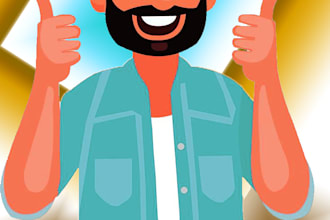 draw your cartoon portrait for profile picture, icon or logo