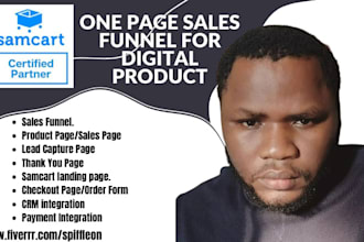 build one page samcart sales funnel for your digital product