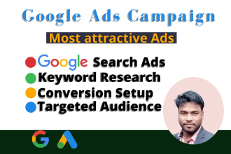 create adwords account and setup most attractive google ads campaign