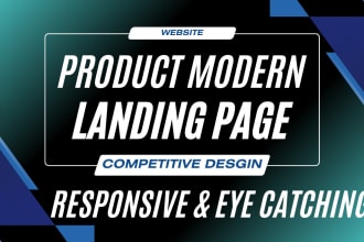create modern landing page for your product