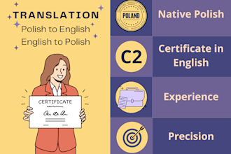 provide fluent english to polish translations