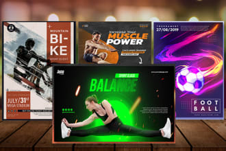 design football fitness sports poster, flyer and media kit