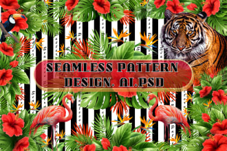 design seamless patterns for textile, floral fabric prints