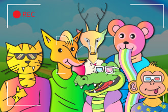 create unique doodle style character nft collection