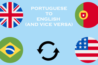 translate english to portuguese and vice versa