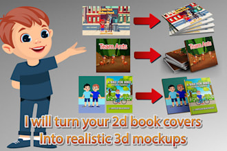 make 3d mockup of your book or ebook cover