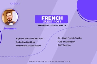 do a french guest post with do follow backlink