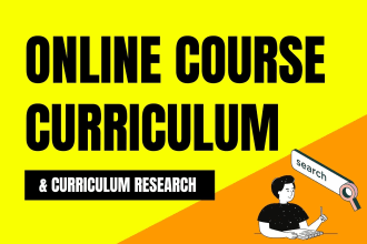 do curriculum research and design online course curriculum