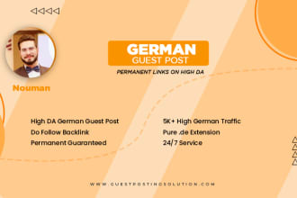 build SEO backlinks through german guest posts high da link building