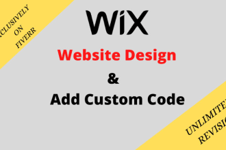 design wix website and redesign a business wix website and add custom code
