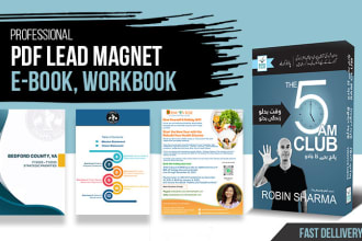design pdf lead magnet, ebook, workbook in 12 hours