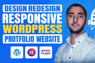 build creative portfolio resume website using wordpress