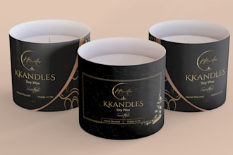 do candle label and product label design