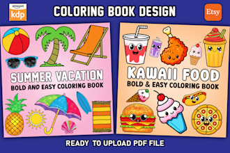 design bold and easy coloring book for adult coloring book kids coloring book