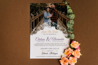 do wedding invitation, save the date, rsvp, menu
