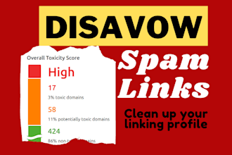 run audit toxic backlinks and disavow spam and harmful links