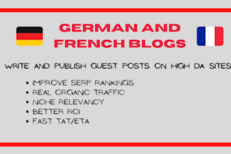 create high quality german and french guest post backlinks