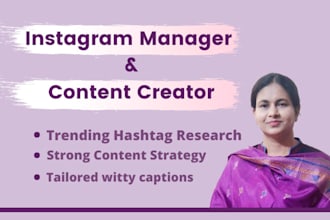 be your instagram manager and content creator