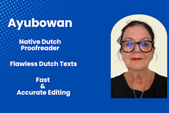proofread and edit your dutch text professionally