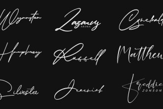 design autograph and artistic signature logo