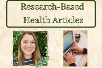 write a research based health article