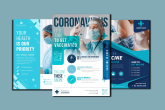 do professional medical, dental flyer, postcard, brochure in 24hrs