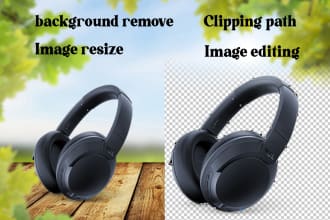 photo editing background removal by clipping path and image resize