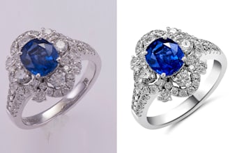 do high end jewellery photo retouching and touch up in photoshop