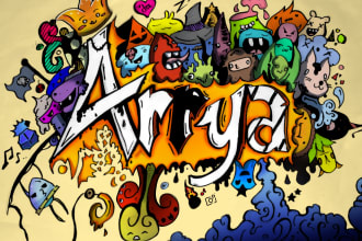 draw doodle art name or merch design