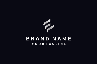put your brand name under this exclusive letter e logo design