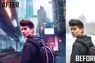 do image editing, photo manipulation and realistic photo composition