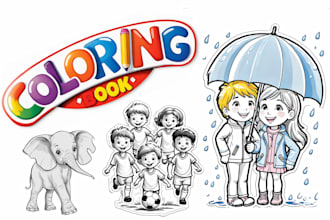 design coloring book illustrations