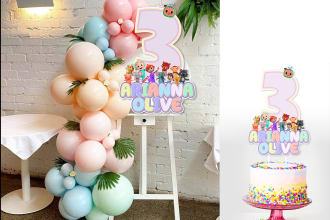 design custom cake toppers, cup cake toppers