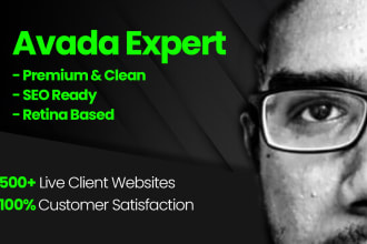 do an elegant website design using avada wordpress theme