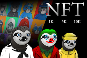 create nft art collection with 1k 5k 10k nfts