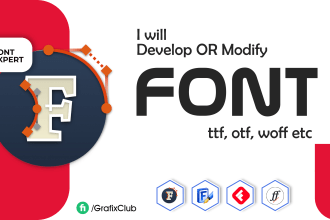 develop or modify custom font design font ttf and otf
