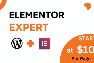 be your elementor pro expert for designing elementor website