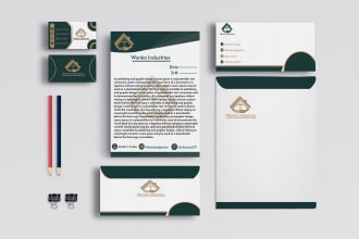design modern business card, letterhead, and stationery items