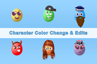 change color of character or illustration