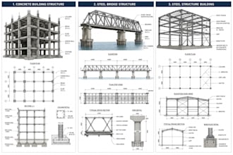 design concrete, steel structure building