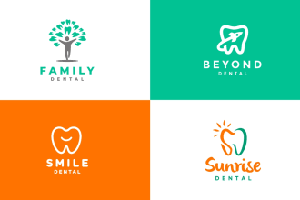creative and minimalist dental logo design
