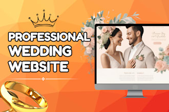design a professional wedding, rsvp invitation website