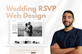 design a stunning wedding website with rsvp functionality